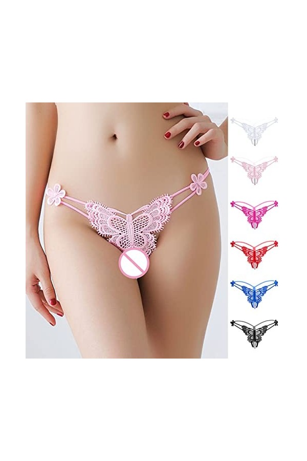 KEIZHUONIQIU Tanga-Strings et Tangas pour Femme Sexy Slip Léger Lace Patchwork Culotte Stretch sans Couture sous-Vetements Do