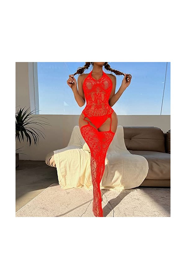 Ensemble de Lingerie Sexy en Dentelle Coquine Lingerie Pas Cher Transparente Lingerie en Résille Sexy Hot Chaude Nu Teddy sou