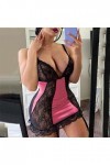 Lingerie Femme Sexy Ensemble Homme Sexy Hot y22k Lingerie Femmes Robe Nuit Dentelle Pyjama Robe Sexy Sleepwear Backless Black