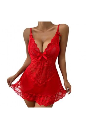 Lingerie Erothique Sexy Sensuelle Harnais Robe Sexy Coquine Lingerie Sexy Hot Night Wear Col en V Profond Erothique Ensemble 