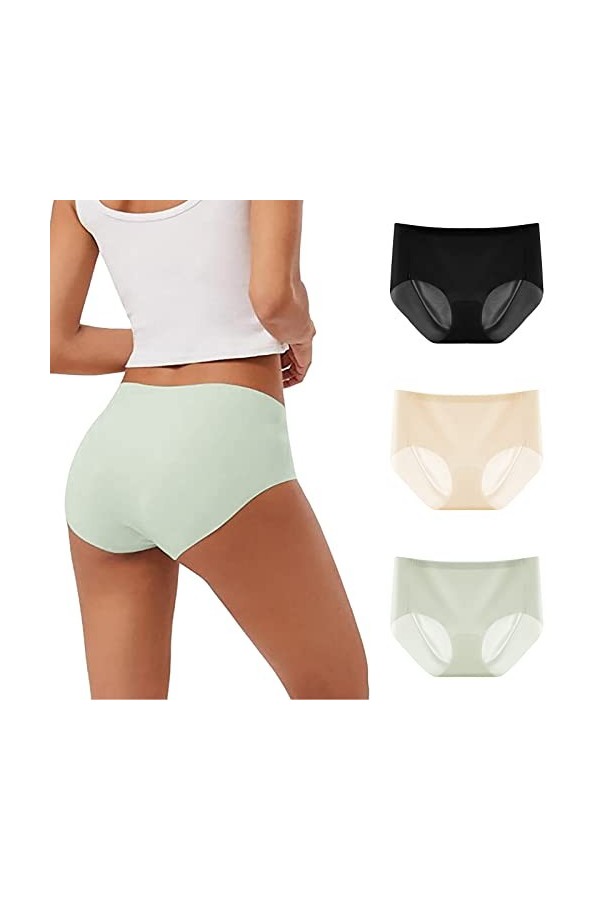 Générique Culotte Femme Taille Haute Culottes de sous-vêtements Culotte Haute Gainante String Traceless Robe Décontracté Dent