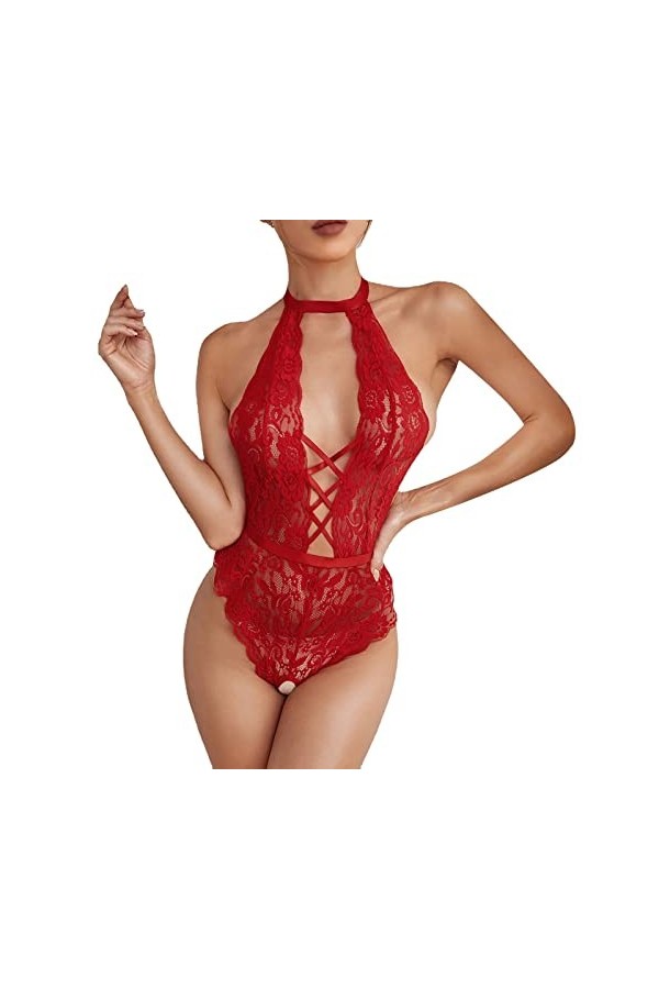 Lingerie Femme Sexy Ensemble Homme Sexy Hot y*2k Femmes Lingerie Dentelle Sexy Bébé Poupées Teddy Vêtements De Nuit Noir Cils