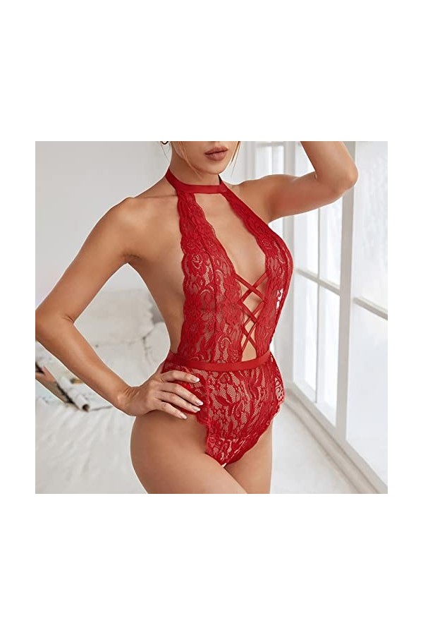 Lingerie Femme Sexy Ensemble Homme Sexy Hot y*2k Femmes Lingerie Dentelle Sexy Bébé Poupées Teddy Vêtements De Nuit Noir Cils