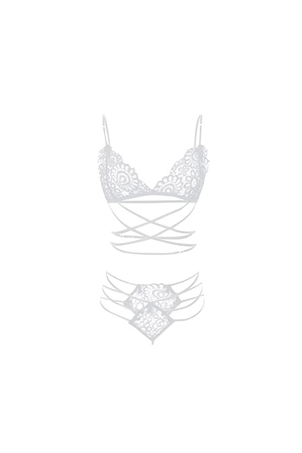 Lingerie Sexy Ensemble Femme Erotique sous-Vetements 2 Pièce Ensemble Soutien Gorge et String Sexy Vêtements De Nuit Dentelle