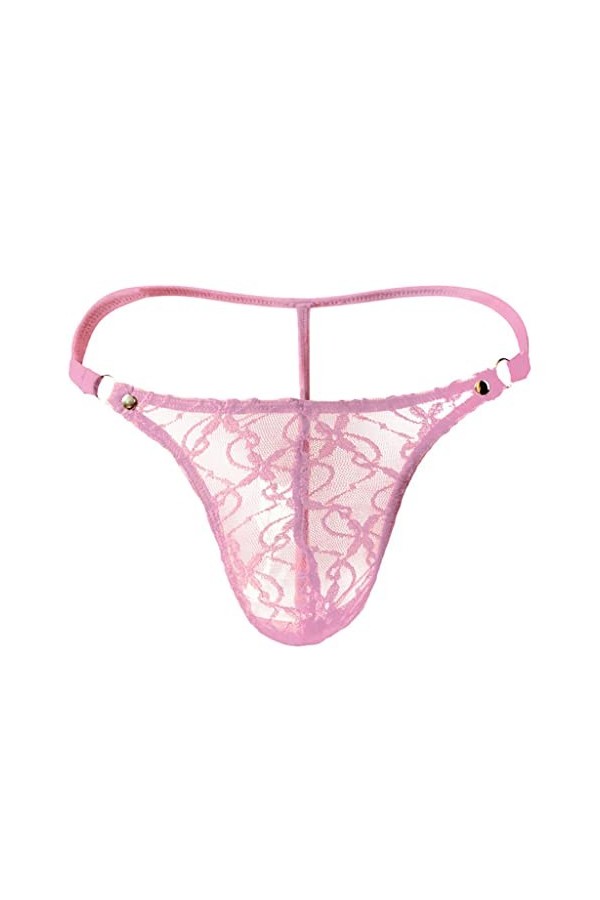 Générique Lingerie Sexy pour Hommes sous-vêtements Dentelle Maillage G-String Strings Culottes Briefs Lingerie Body Sexy