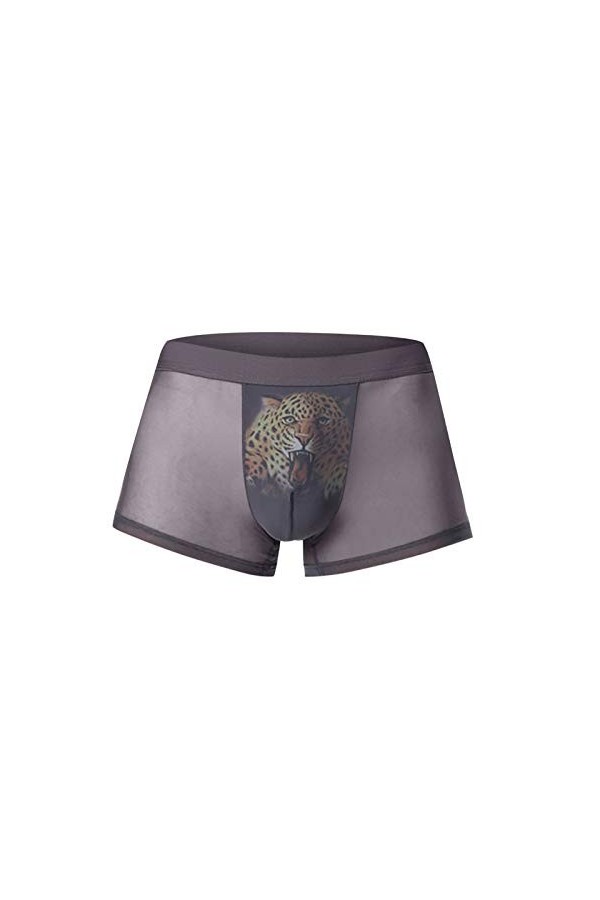 Générique Lingerie Homme Sexy Hot Impression Creuse 3D Sexy Soie Angle sous-vêtements Glace Plat Boxer samuser sous-vêtement