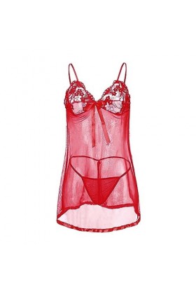 CUTeFiorino Body sexy pour femme - Dentelle florale - Lingerie en soie - Sous-vêtements de nuit - Sous-vêtements - Bikini, ro