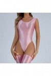 Maillot de Bain Mince Transparent Brillant pour Femmes vêtements à Fourche Haute Haute élastique Sexy Lingerie Sexy Sexy Ling