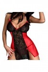 Ncenglings Bandeau Lingerie Femmes Bowknot Look Sexy Clubwear Robe Nuit Robe Sexy sous-vêtements Body Habillé Red, XXL 