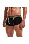 FGUUTYM Sous-vêtements chauds pour homme - Boxer sexy - Sous-vêtements solides - Sous-vêtements pour homme, Noir , M