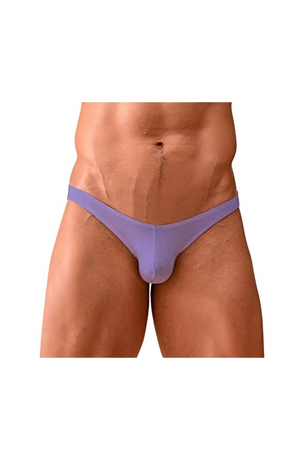 FGUUTYM Sous-vêtement amusant pour homme - Sexy - Taille basse - Respirant - Doux - Court et doux, lilas, L