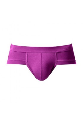 CreoQIJI Sous-vêtement pour homme - Couleur unie - En forme de U - Taille basse, lilas, XXL