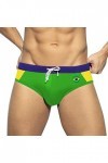 Gefomuofe Boxer pour homme - Sous-vêtements sexy en bambou blanc - Pour homme - Sexy - En latex - Avec plug, vert, XL
