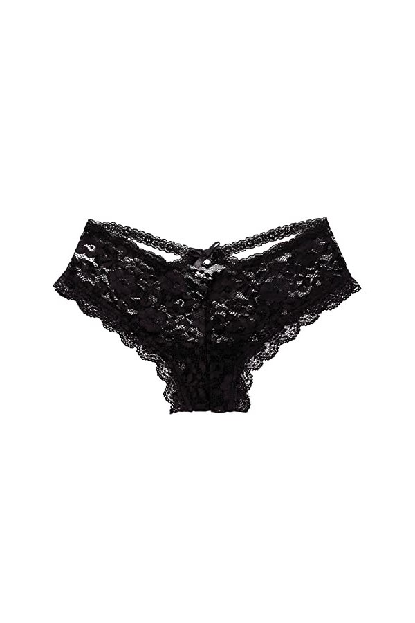Générique Sexy Crochet sous-vêtements Culotte en Dentelle Creux pour Les Femmes Lace-up Body Rouge
