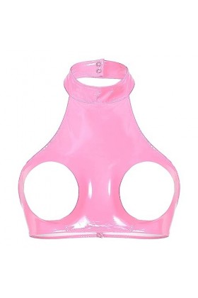 YUUMIN Femme Soutien-Gorge Sexy Sein Nu Redresse-Sein Lingerie Érotique Cuir Bra Push Up Halter Neck Brassière sous Vêtement 