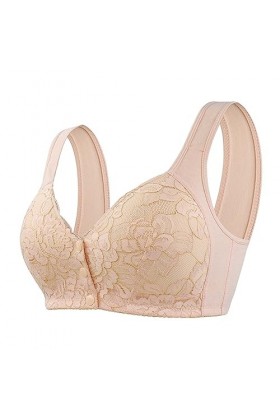 HANXIULIN Soutien-gorge de sport rembourré à fermeture avant pour femme - Dos croisé - Bonnets non rembourrés à lavant - Sol