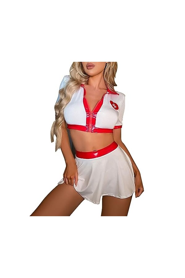 2023 Nouveauté Costume Cosplay Infirmière Sexy Femme Infirmière Jeu de Rôle Lingerie Halloween Sous-vêtements Infirmière Unif