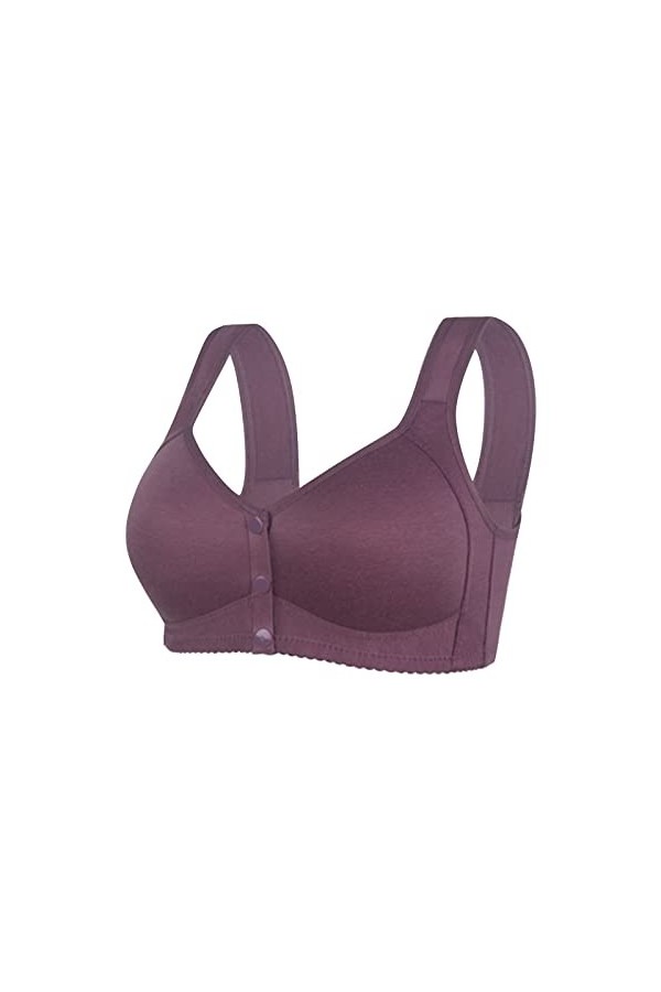 liaddkv Soutien-gorge sans anneau en acier pour femme - Dos en T fermé - Grande taille, a, 42