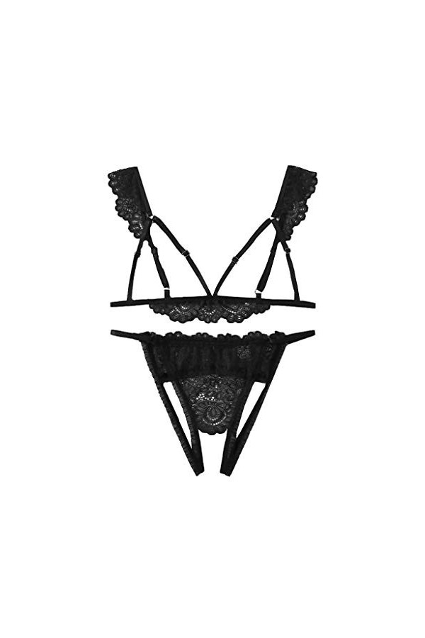 Lingerie Femme Sexy Ensemble Homme Sexy Hot y25k sous-vêtements Plus Set Hollow + Thong Taille Femmes Mode S-2XL V-Neck Linge