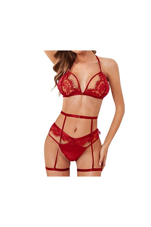 Lingerie Femme Nuisette Ouverte Lingerie Sissy Érotique Valentin Babydoll Sensuelle Chemise Harness Harnais Robe Slutty Hot N