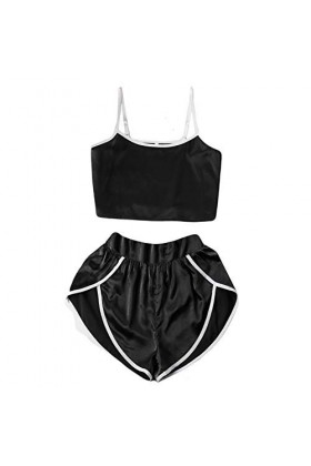 Lingerie Femme Sexy Ensemble Homme Sexy Hot y29k Mignon Ensemble en Pyjama Lingerie Shorts Femmes Fille Sleepwear Black Sexy 