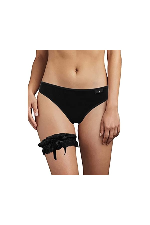 Trifolium Jarretière de mariage en dentelle 2 pièces pour mariée - Taille 36 cm-52 cm - Noir/blanc/rouge - Marque britannique