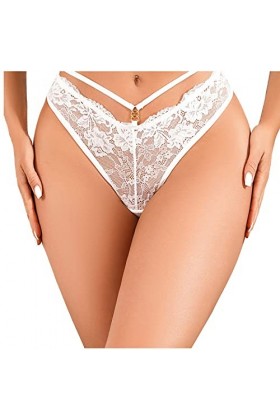 Culotte Femme Tanga String en Coton Slips Shorty Slip en Dentelle pour Femme Ceinture Fine féminine Taille Basse Fille Motif 