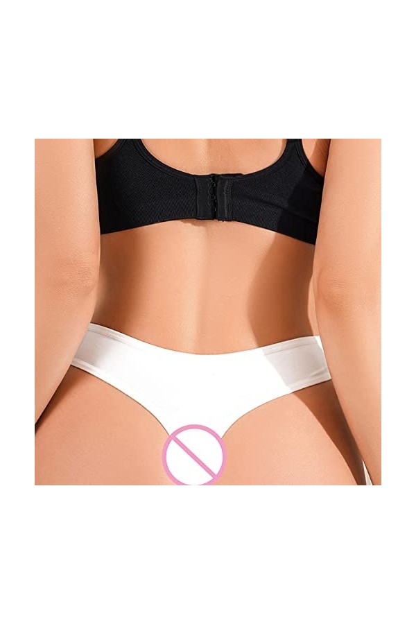 Culotte Femme Tanga String en Coton Slips Shorty Slip en Dentelle pour Femme Ceinture Fine féminine Taille Basse Fille Motif 