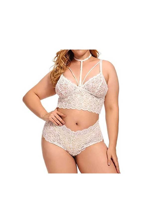 Lingerie Sexy Ensemble Femme Sexy Vêtements De Nuit Erotique sous-Vetements Dentelle Ensemble Soutien Gorge et String 2 Pièce