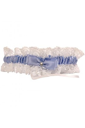 Jarretière en dentelle de haute qualité, confortable et glamour pour tenue de mariée bleu 