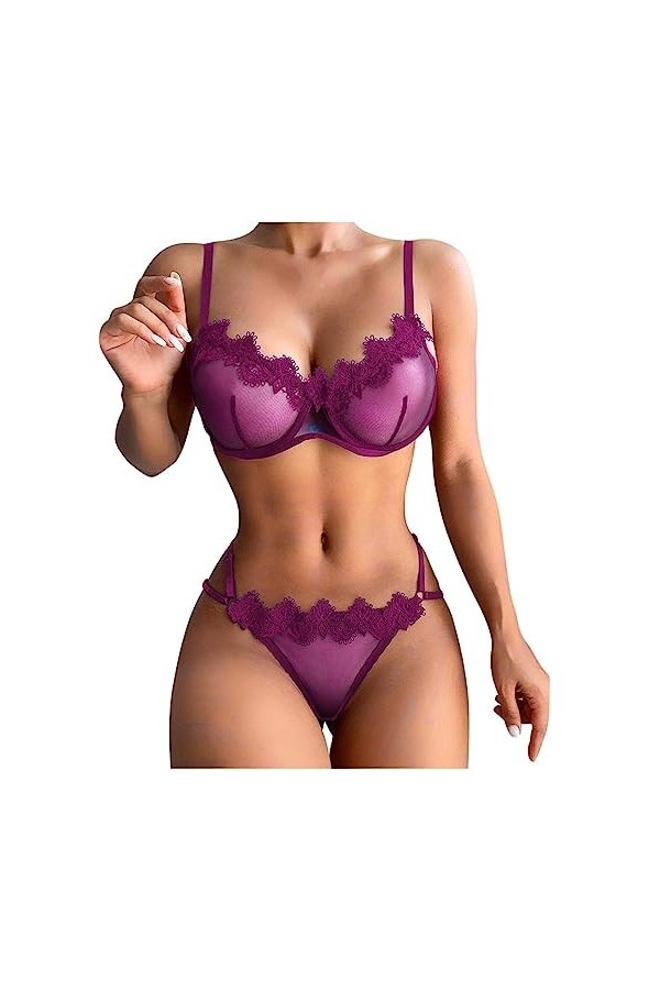 BIISDOST Culotte brésilienne sexy en coton pour femme, b, XL