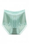 LDadgf Culotte taille haute et abdomen sexy en dentelle et relève les fesses. Culotte culotte pour femme en dentelle vert, M