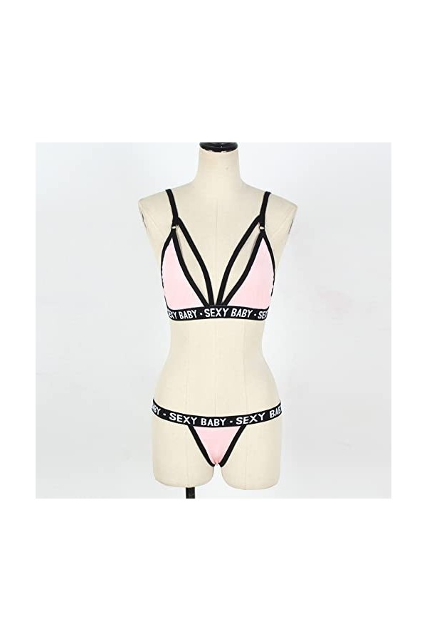 Sexy Lingerie Coquine Femme Grande Taille - Soutien-Gorge Invisible Push Up Deshabillé Sexy Grande Taille Sensuelle String Se