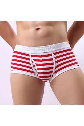 Générique Lingerie Homme Sexy Hot Pochette Sexy Striped Briefs Renflement Respirer sous-vêtements Shorts Slips Hommes sous-vê
