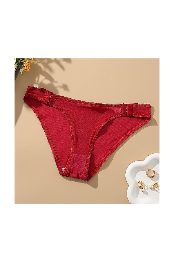 Pianshanzi Culotte sans coutures pour femme - Respirant - Stretch - Culotte confortable - Dentelle au crochet - Sous-vêtement