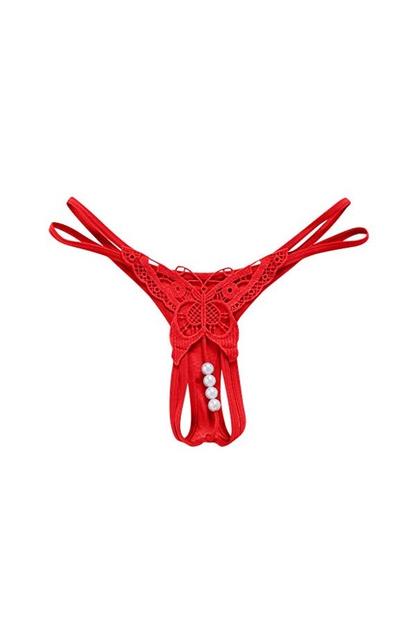 KEIZHUONIQIU Strings et Tangas Femmes Hot Slip Respirants en Dentelle Culottes Stretch Pure Couleurs sous-Vetements Souveteme