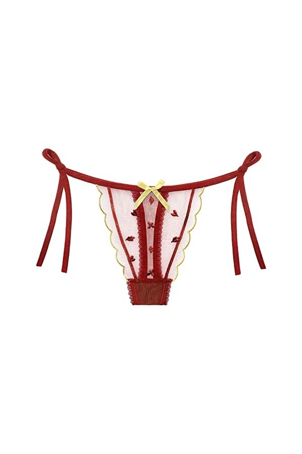 Générique String Ouvert à lentrejambe Femme Culotte Tanga Dentelle Sexy Hot Chaude Nu Culotte Shorty Sexy sous-Vêtements Cul
