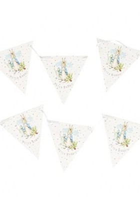 Peter Rabbit Classic Tableware Party Bunting, 3m with 20 flags