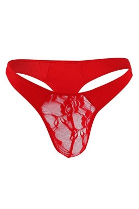 String Homme Sexy Hot Dentelle Slips Boxer Hommes Dentelle Simple Personnalité Mode Casual Sexy Mini String Sous-Vêtements De