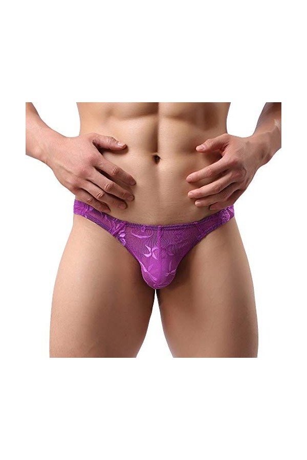 String Homme Sexy Hot Dentelle Slips Boxer Maillage transparent taille sexy bas air pour hommes culottes en dentelle transpar