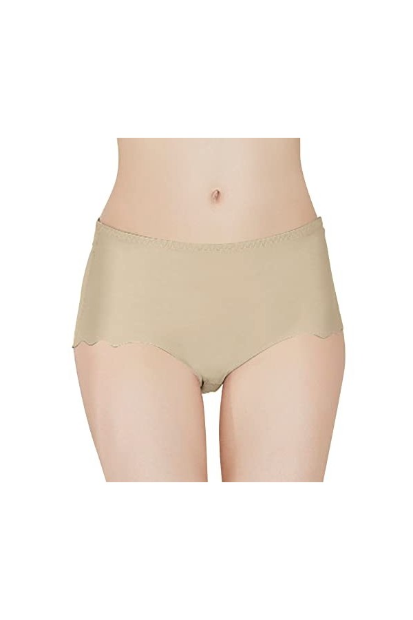 Culottes Couleur Unie Femme Slips de Absorbante Menstruelle Pantalons Triangle en Pur Coton et Soie 2023 Nouveau Stretch Stri