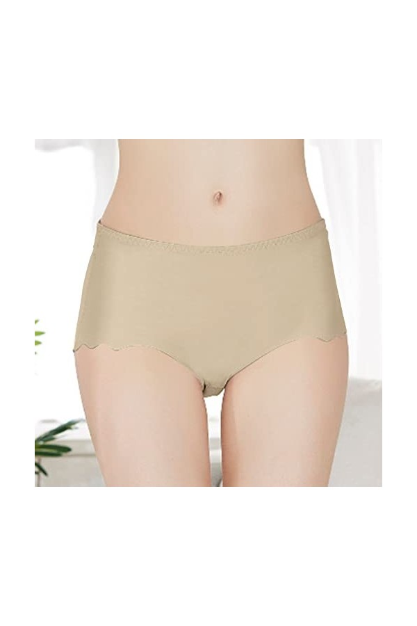 Culottes Couleur Unie Femme Slips de Absorbante Menstruelle Pantalons Triangle en Pur Coton et Soie 2023 Nouveau Stretch Stri