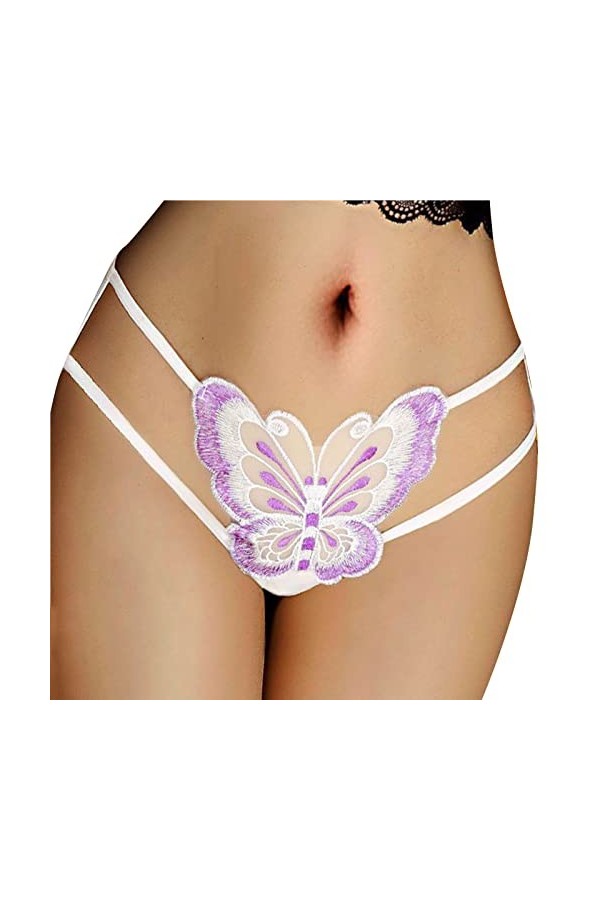 Shorty Femme Stretch Culottes Ouvertes Sexy sous-vêtements Couleur rayé Slips Culotte Gainante Femme Culottes Culotte Coton C