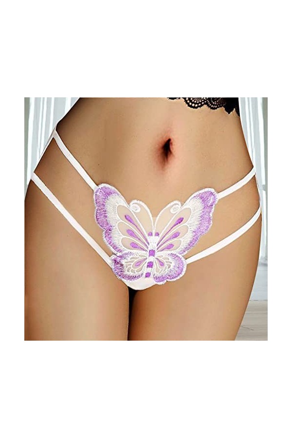 Shorty Femme Stretch Culottes Ouvertes Sexy sous-vêtements Couleur rayé Slips Culotte Gainante Femme Culottes Culotte Coton C