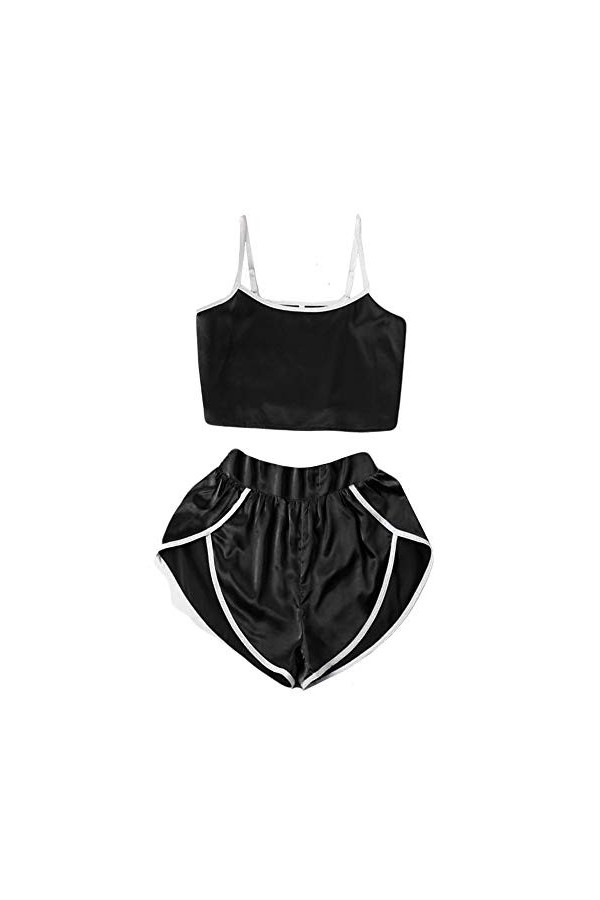 Lingerie Femme Sexy Ensemble Homme Sexy Hot y29k Mignon Ensemble en Pyjama Lingerie Shorts Femmes Fille Sleepwear Black Sexy 