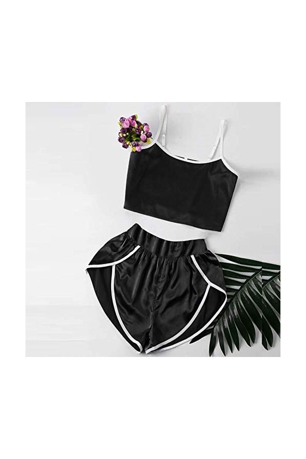 Lingerie Femme Sexy Ensemble Homme Sexy Hot y29k Mignon Ensemble en Pyjama Lingerie Shorts Femmes Fille Sleepwear Black Sexy 