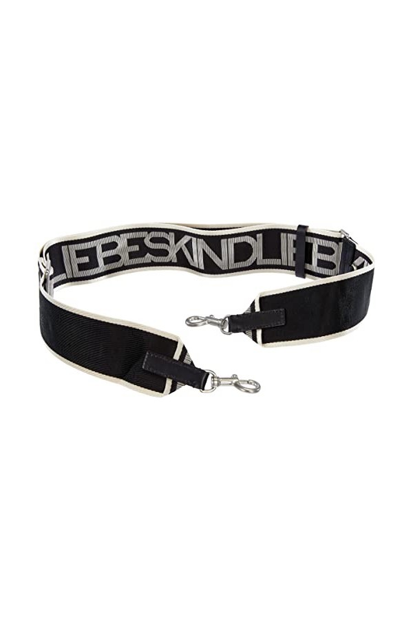 Liebeskind Logo Webbing Strap, Bretelles Longues Femme, Noir, Taille Unique