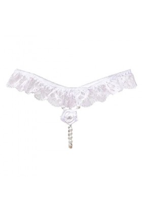 Culottes Coton Sexy String Ouvert Tanga Dentelle Coton sous-vêtement, Culottes Sexy à Taille Dentelle Slips Sexy avec T-Back 