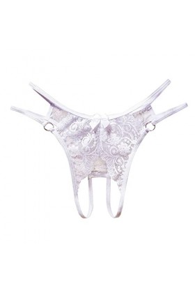 Hot Transparent Culottes Ficelle Stretch Taille String Ouvert Hot Jolie Dentelle Florale Femmculottes pour Chic Hot Érotique 