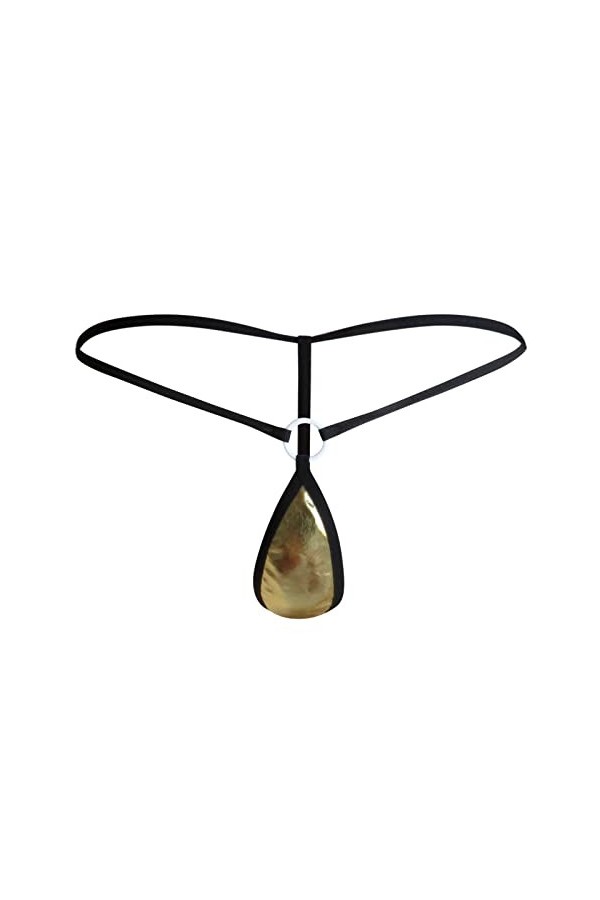 Sexy Femme Coquine Dentelle Col En V Motif Broderie Lingerie V String Femmes sous-vêtements à Faible Perle G Pendentif Costum